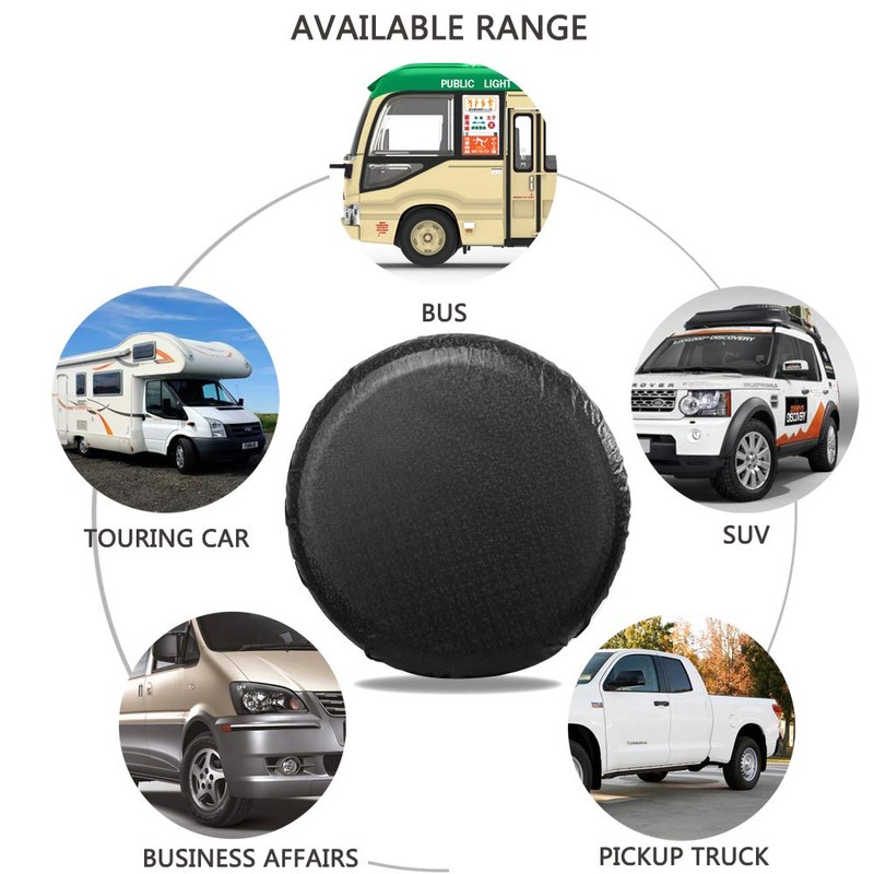 Moonet Tire Covers for RV Wheel (4 Pack Black), Oxford