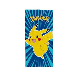 hermet, Pokémon Beach Towel, 70 x 140 cm, Bath Towel for Beach or Pool, 100% Soft Cotton, Practical and Lightweight