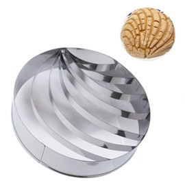 Heluok 4 Inch Concha Stamp, Mexican Concha Cutter, Original Mexican Bread Mold, Stainless Steel Small Molde Para Hacer Conchas De Pan, Metal Concha Shell Stamp