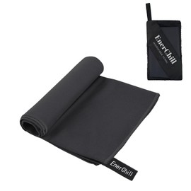 EnerChill Sports Quick-Drying Towel, Microfiber, Super Absorbent, Soft, Lightweight, Anti-Bleach, UV Protection, Odor Resistant, Durable, Sweat Wipe, Soft, Loop, Storage Bag Included, Towel, Swimming,