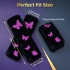 Prestrix Butterfly Glitter Seat Belt Strap Cover Pad, Fluffy Purple