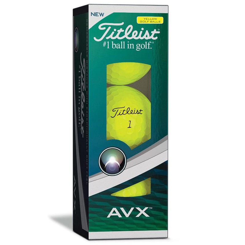 TITLEIST AVX Golf Ball, Men, Yellow, One Size
