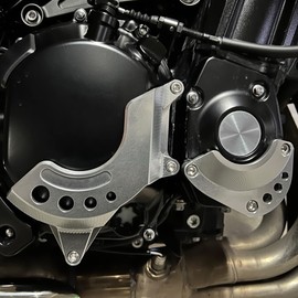 GOLDFAUST Z900RS Z900RS Engine Slider Custom Parts Custom Parts Generator Cover Pulsar Guard Fairing Engine Cover Dress Up Z900RS ZR900K (Silver)