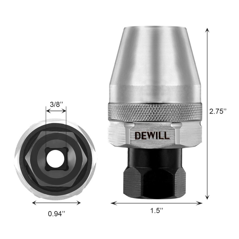 DEWILL Broken Bolt Remover, Stud Extractor Tool to Locks and