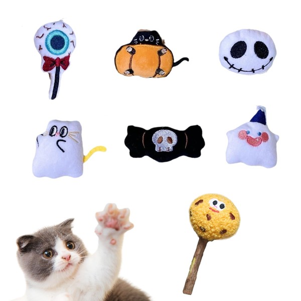 CECE PAW 7 Pack Halloween Catnip Toy for Cats, Catnip