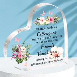 HULALA Leaving Gifts For Colleagues Women Colleague Leaving Gifts Presents Plaque Chance Made Us Colleagues Gifts Thank You Gifts For Colleagues Leaving Farewell Birthday Retirement