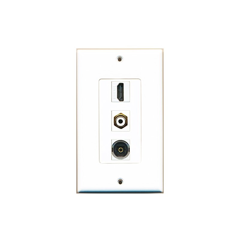 RiteAV Single Gang HDMI RCA and 1 x Toslink Optical