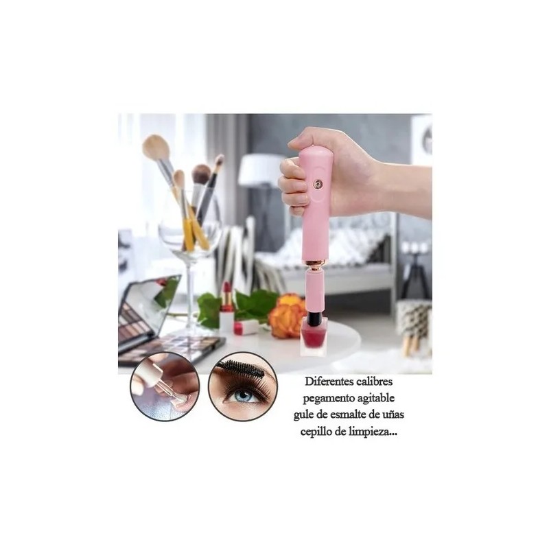 Agitador De Pegamento De Pestañas Eléctrico Portátil Rosa