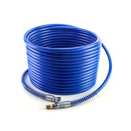 QWORK Airless Paint Hose, 50 Ft. x 1/4 In Airless Paint Sprayer Hose, 3300 PSI Universal Flexible Fiber Tube, High Pressure Sprayer Tube, Blue
