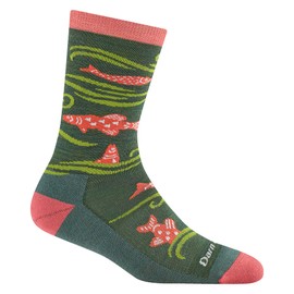 Darn Tough Vermont Homer Crew Lightweight Women's Cushioned Socks, Kelp, Small – Soft, Durable Merino Wool Socks for Women