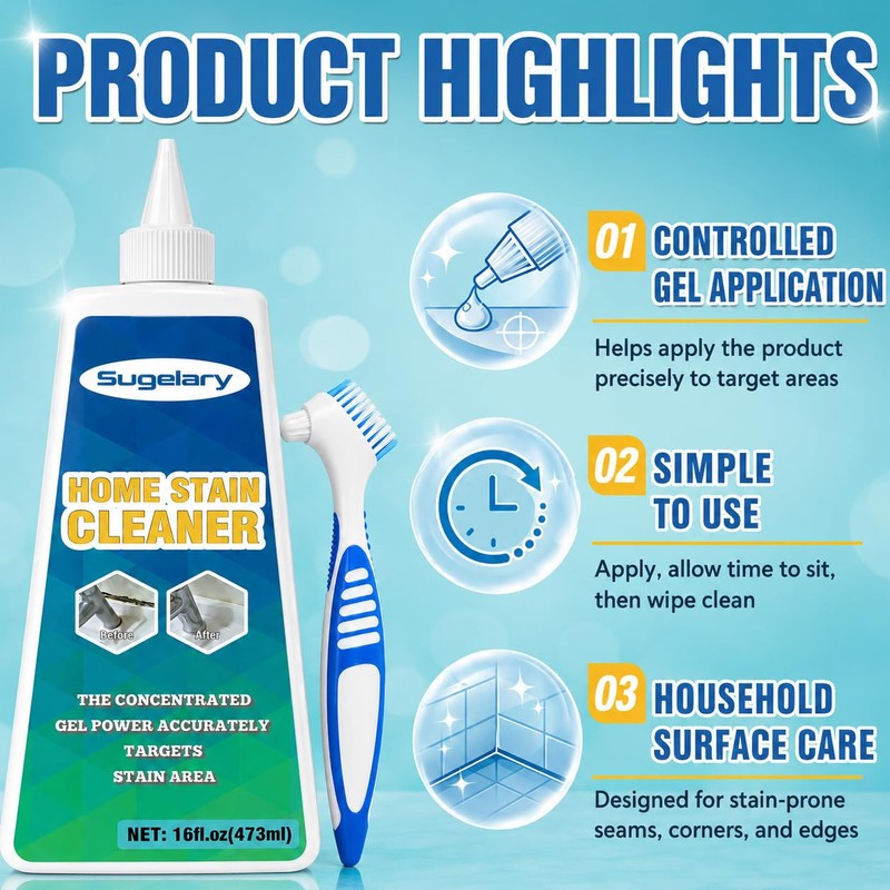 Mold Stain Cleaner Gel for Washing Machine, Shower, Tile &