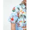 SSLR Camisas de Navidad hawaianas para hombre, Azul, Large