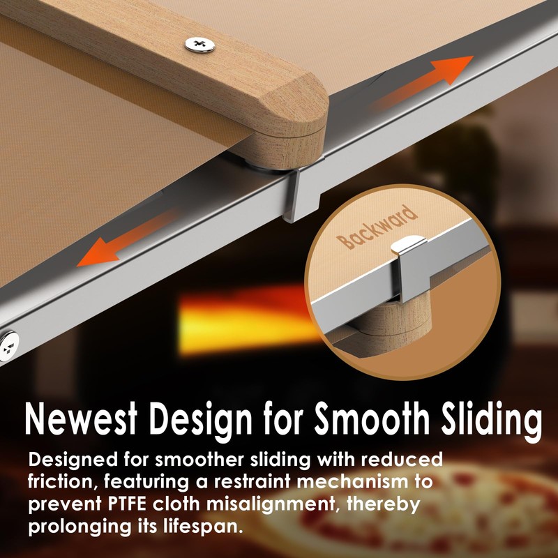 Sliding Pizza Peel, Non Stick Pizza Peel Slider 12 inch