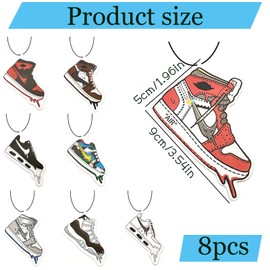 Guyode Guyode 8 Stck Duftbaum Auto Lustig Sneakers Muster Dekoration Lustige Duftb?ume Anh?ngerset Lufterfrischer Auto Interessant fr Erwachsene Kinder Familien und Als Autoschmuck
