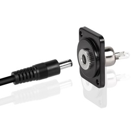 QIANRENON DC 5.5mm x 2.5mm Panel Mount, 2 Pole High Current Solder Wire, 5.5x2.5mm DC Socket, 50V 3A, XLR/D Panel Mount
