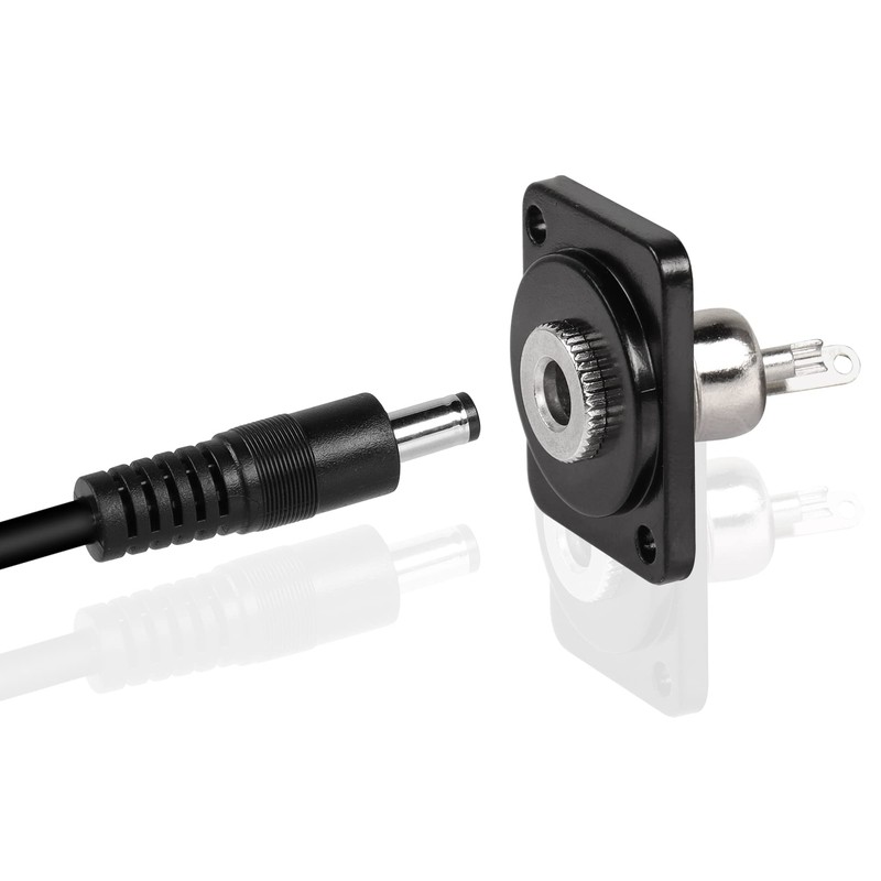 QIANRENON DC 5.5mm x 2.5mm Panel Mount, 2 Pole High