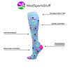 MadSportsStuff Happy Panda Bear OTC Socks (Sky Blue, Small)