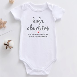 KEDFQV grandparents Spanish Baby Clothes Baby Outfits Girl Boy Funny Baby Bodysuits White 0-3 Months
