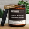 Lustige Duftkerze mit Spruch für Mama & Papa | Handgemacht