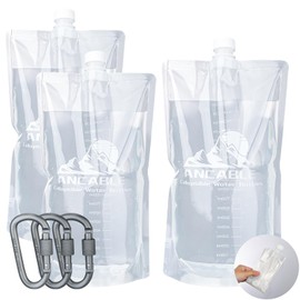 64oz Collapsible Water Bottles, 3-Pack Reusable Travel Foldable Water Bottles for Hiking Camping Running Bike, BPA-Free Water Bottle