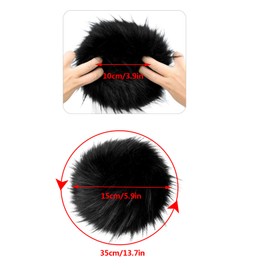 Tongcloud Women's Faux Fur Wrist Cuffs Wrist Warmers Faux Fur Arm Cuffs Winter Warm Warmers for Women Party Costumes Gifts