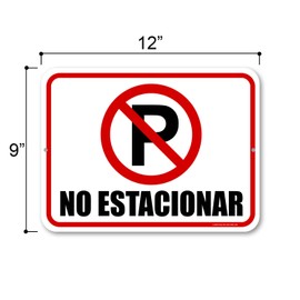 Honey Dew Gifts, No Estacionar, 9 inch by 12 inch, No Parking Sign, Metal Sign Post, Warning Signs, Signs For Businesses, Parking Lot Signs, Letreros Para Negocios En Español, HDG-1533