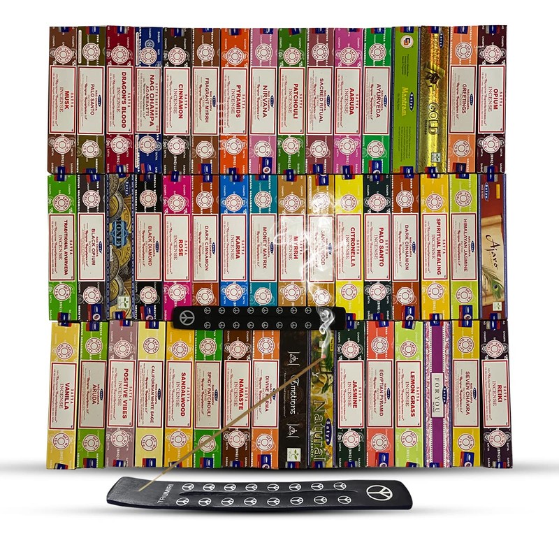 Satya Incense Sticks Variety Pack of 12 Randomly Selected Fragrances