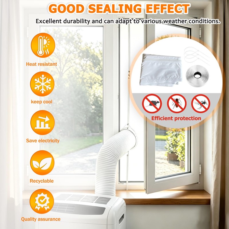 HUAREW 400CM(157") Portable Air Conditioner Window Seal Kit