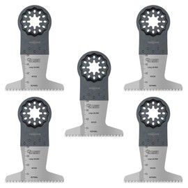 5 x SabreCut SCFN65J_5 65mm x 40mm Bimetal (BIM) Long Life 14 TPI Japan Coarse Tooth Multi Tool Blades for Bosch Fein Starlock/Starlock Plus and Starlock Max Multi Tool Fitting System and Accessories