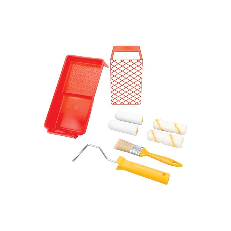 Performance Tool 1983 Small Paint Roller, Brush, and Tray Kit,