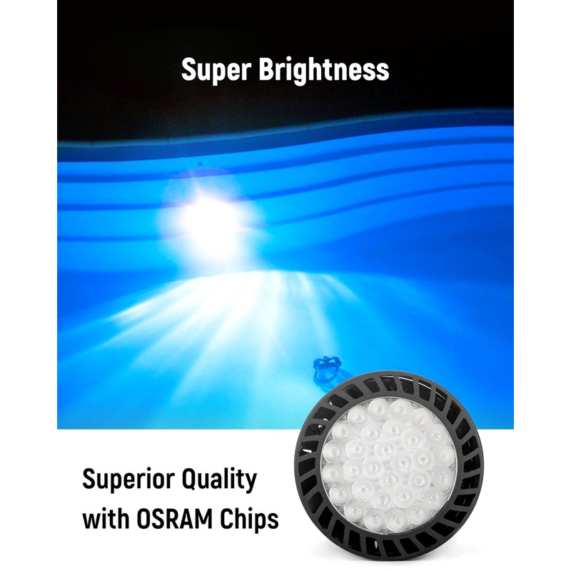 HYMIOR LED Pool Lights for Inground Pool, 120V 65W Swimming