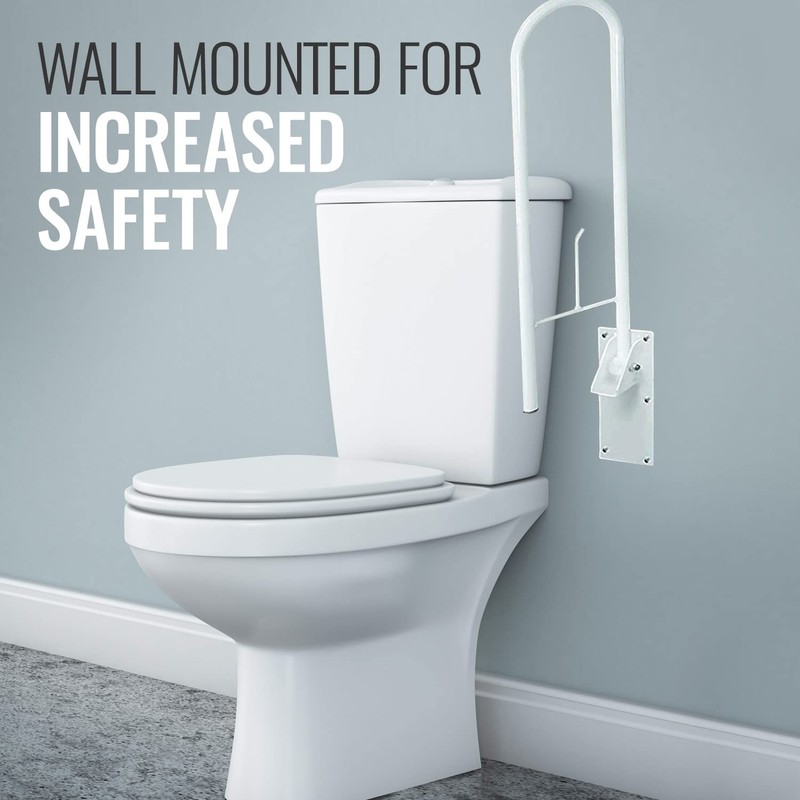 HealthSmart Fold Away Grab Bars for Bathroom, Shower Handle, Bathtub