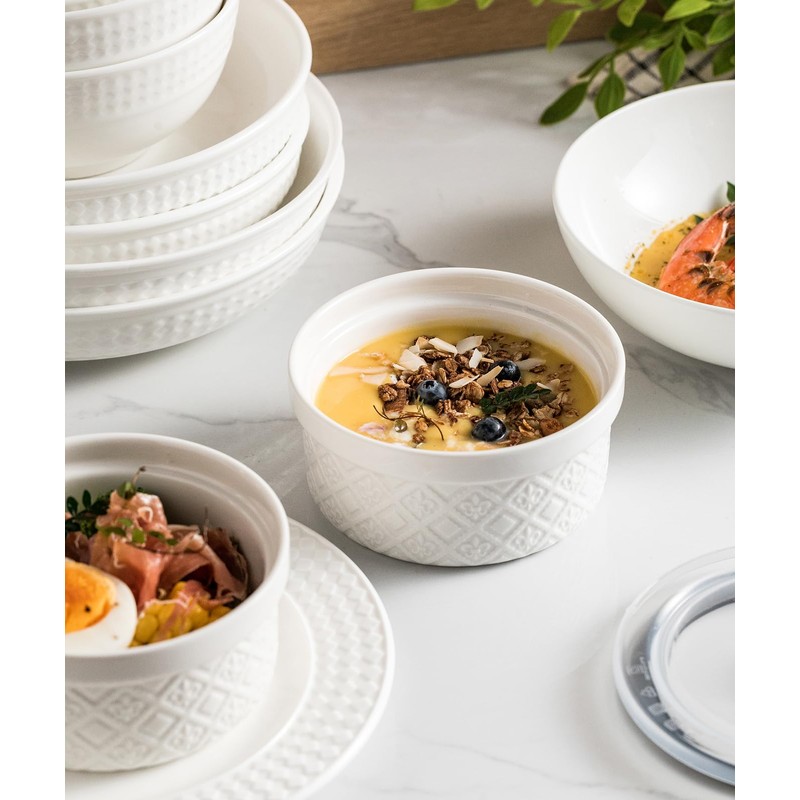 MISSYSSIM 16 oz Creme Brulee Ramekins Oven Safe, Small Souffle