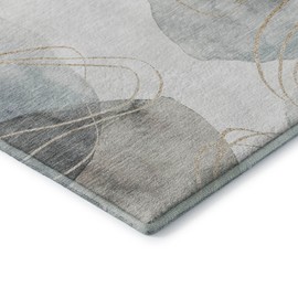 Dalyn Rugs Odyssey OY15 Pearl 1'8" x 2'6" Soft Luxury Microfiber Washable Indoor Area Rug, Easy Clean, Non Shedding, Living Room Rug