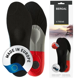 Bergal Unisex Adults X-treme Einlegesohle Orthotic Insole, Black (Anatomisch Geformtes Fußbett Sorgt EIN Perfektes Tragegefühl Ist Ideal Für Sportschuhe, Wanderschuhe Und Freizeitschuhe), 48 EU