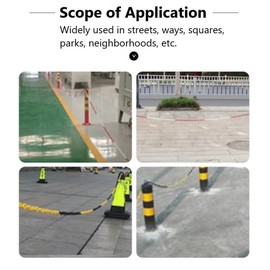 Edinstry 6mm x 12.5M Plastic Chain Barrier for Crowd Control, Traffic, Queuing Line, Warning Safety Parking Space Plastic Chain Warning Chain (Yellow Black)