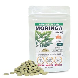 Naturally Farm RESCUE Moringa Tablet, Original Blend, Mandelicon, Young Barley, Dietary Fiber, Lactic Acid Bacteria, Brown Sugar (250 mg) (50 Capsules (5 Day Supply Estimate)