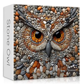 PICKFORU Owl Puzzles for Adults 1000 Pieces, Stone Bird Jigsaw Puzzles Hard, Unique Difficult Impossible Puzzle Challenging for Adults