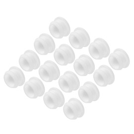 MECCANIXITY Silicone Snap in Locking Hole Plugs Rubber Panel Seal Cover Flush Type Panel Round for Kitchen Rubber Bulkheads Waterproof Sealing Plugs 19mm/0.75 Inch Diameter White,Pack of 16