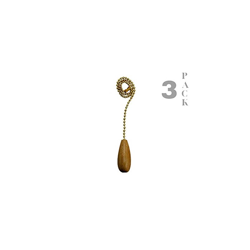 Decorative Wooden Ceiling Fan Pull with Beaded Chain-Light wood-FA111-3Pack