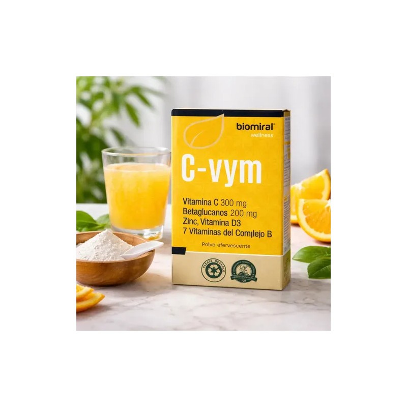 C-vym Polvo Efervescente C10 Sobres (vitamina C) Sabor Naranja