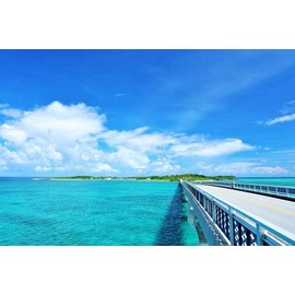 [Japanese Landscape Postcard Lac et Soleil] Postcard Postcard 2 Photo by YOSHIO IWASAWA from Okinawa Ohashi Ikema
