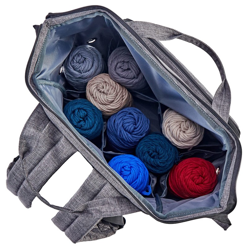 HOMEST Crochet Bag Organizer, Large Capacity Yarn Storage, Knitting Bag