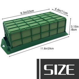 2 Pieces Floral Foam Cage, Flower Arrangements Supplies With Rectangle Holder, Bricks for Fresh Flower Wedding Holiday Decorations