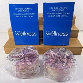 AVON NEW SEALED2x AVON Wellness SOY Rose Calming Bath Petals
