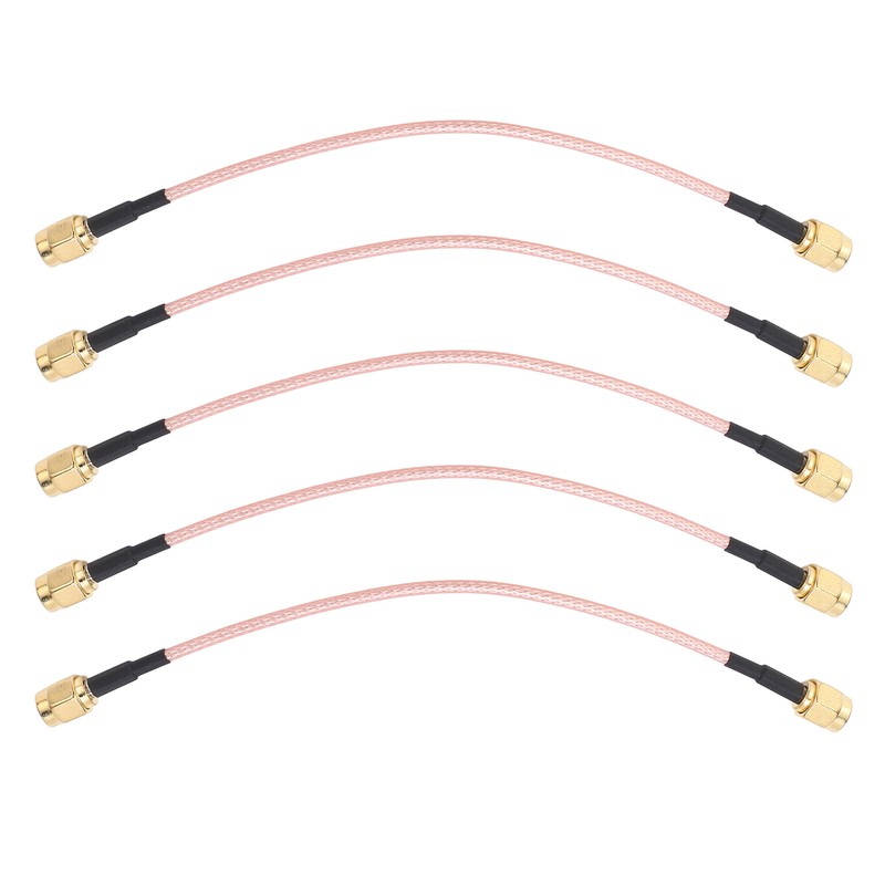 5Pcs RF Coaxial Cable SMA-J to SMA-J Audio Connector 2