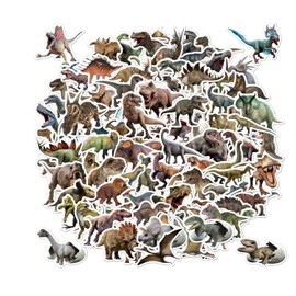 50 pegatinas de dinosaurio jurásico Gxizlba para niños, adolescentes, niños, amantes de T. rex, calcomanías de dinosaurios geniales para botellas de agua decorativas, portátiles, diarios, teléfono,