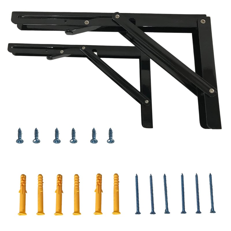 Folding Shelf Brackets 8 inch,Folding Brackets Heavy Duty Max.Load 410lb,DIY