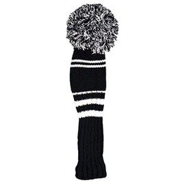 Longridge Men's Pompom Golf Head Cover White/Black,