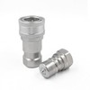 3/8" NPT Thread ISO7241-B Quick Disconnect Hydraulic Coupler Set w/Dust